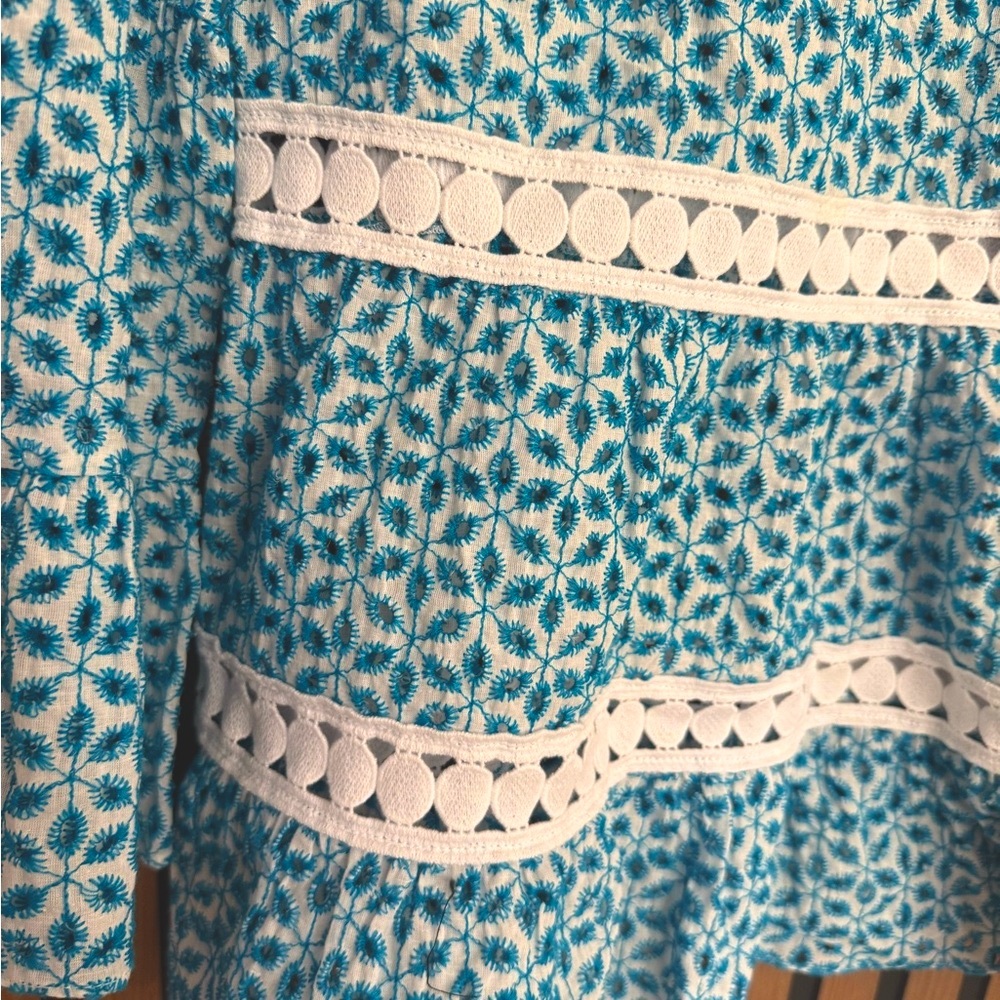 Lilly Pulitzer Blue Patterned Women's Top - Picture 5 of 6